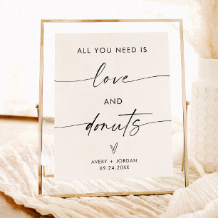 Poster Tout ce dont vous avez besoin est l'amour et donne
