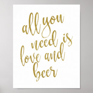 Poster Tout ce dont vous avez besoin est l'amour et la bi