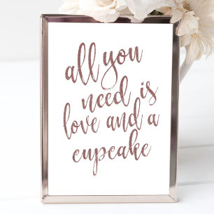 Poster Tout ce dont vous avez besoin est l'amour et un cu