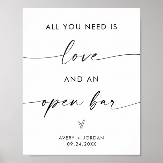 Poster Tout ce dont vous avez besoin est l'amour et un ma (Devant)