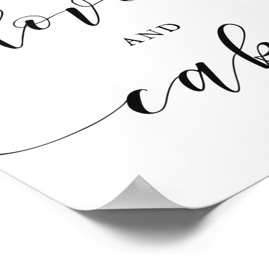 Poster Tout ce dont vous avez besoin est Love and Cake Ma (Coin)