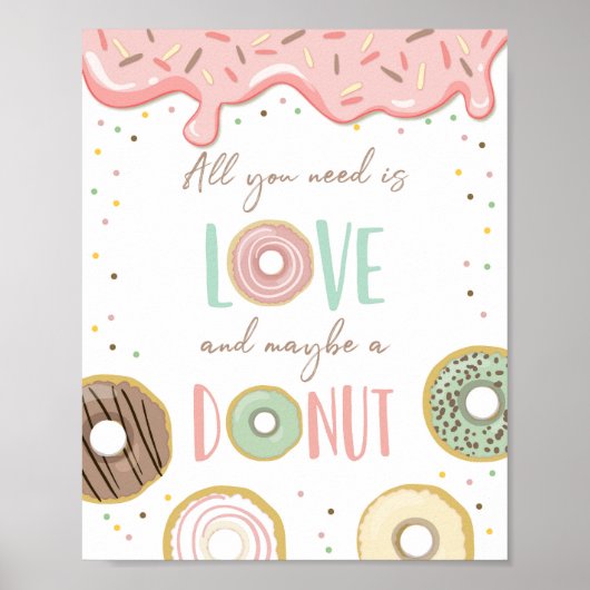 Poster Tout ce dont vous avez besoin est Love and Donut G (Devant)