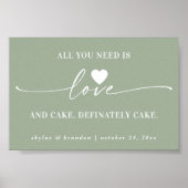 Poster Tout ce dont vous avez besoin est Love & Cake Gree (Devant)