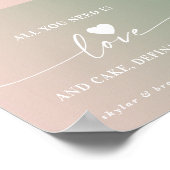 Poster Tout ce dont vous avez besoin est Love & Cake Ombr (Coin)