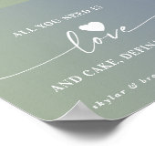 Poster Tout ce dont vous avez besoin est Love & Cake Ombr (Coin)