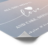 Poster Tout ce dont vous avez besoin est Love & Cake Ombr (Coin)