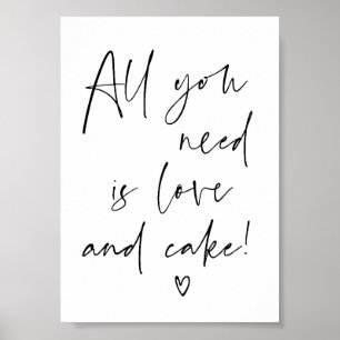 Poster Tout ce dont vous avez besoin est Love & Cake Wedd