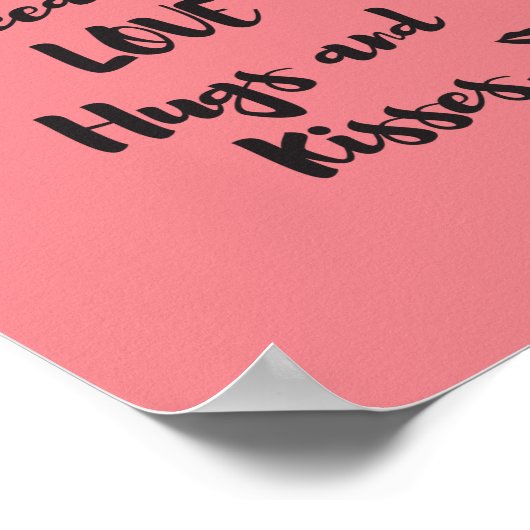 Poster Tout ce dont vous avez besoin est LOVE Hugs and Ki (Coin)