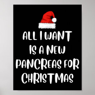 Poster Tout ce que je veux nouveau pancréas Noël diabète