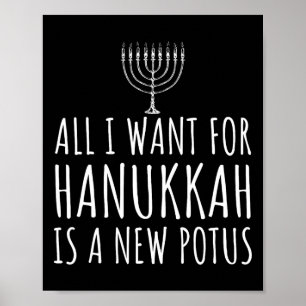 Poster Tout ce que je veux pour Hanukkah est un nouveau P