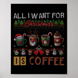 Poster Tout Ce Que Je Veux Pour Noël, C'Est Des Tasses De