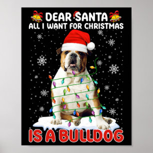 Poster Tout Ce Que Je Veux Pour Noël C'Est Le Chien De Ch