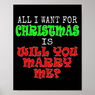 Poster Tout ce que je veux pour Noël, c'est : vas-tu m'ép