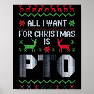 Poster Tout ce que je veux pour Noël est Pto drôle de bur