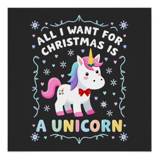 Poster Tout ce que je veux pour Noël est un pull de Noël (Devant)