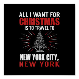 Poster Tout Ce Que Je Veux Pour Voyage De Noël À New York
