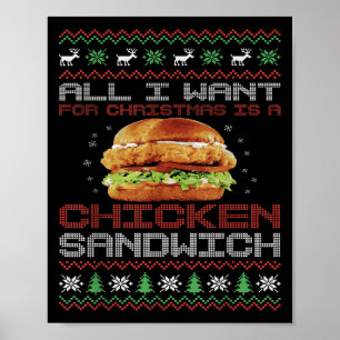 Poster Tout ce que je veux sur Noël Sandwich au poulet No