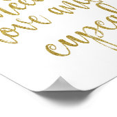 Poster Tout ce qu'il vous faut c'est l'amour et un cupcak (Coin)