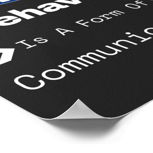 Poster Tout Comportement Est Une Forme De Communication (Coin)