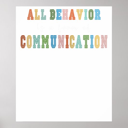 Poster tout comportement est une forme de communication (Devant)