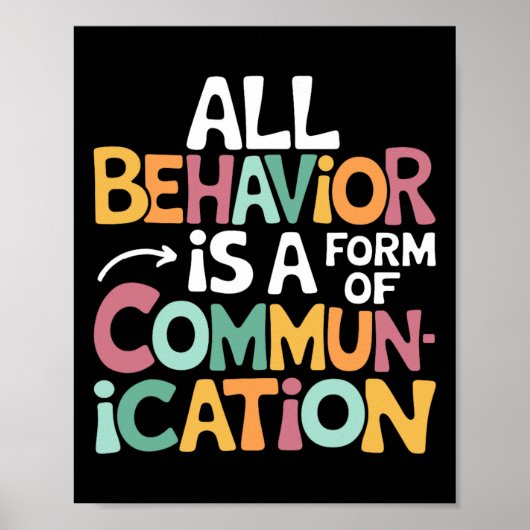 Poster Tout comportement est une forme de communication S (Devant)
