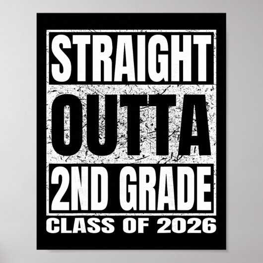Poster Tout droit sorti de la 2e année Funny Graduation 2 (Devant)