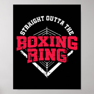 Poster Tout droit sorti du ring de boxe Mma Kickboxing Bo