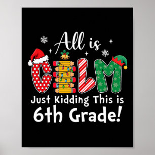 Poster Tout est calme, blague à part, 6e année, Noël drôl