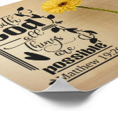 Poster Tout Est Possible | Matthieu 19:26 (Coin)