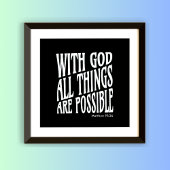 Poster Tout Est Possible : Matthieu 19:26