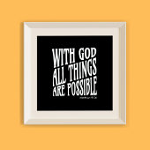 Poster Tout Est Possible : Matthieu 19:26