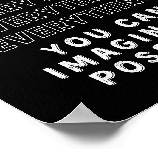 Poster Tout Est Possible Motivation (Coin)