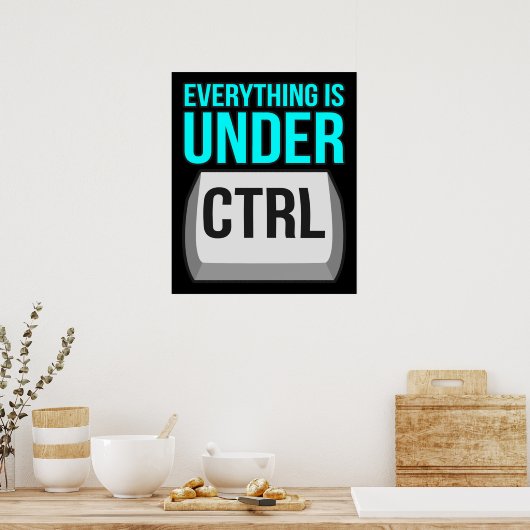 Poster Tout est sous contrôle Informatique (Cuisine)