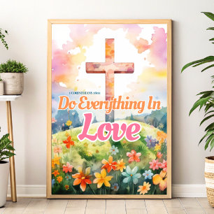 Poster Tout faire dans l'amour Christian Wall Art imprimé
