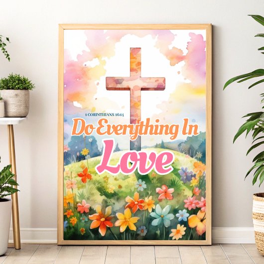 Poster Tout faire dans l'amour Christian Wall Art imprimé