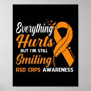 Poster Tout fait mal Je suis toujours souriant RSD CRPS A