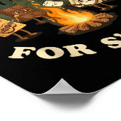 Poster Tout feu tout flamme pour smores design de camping (Coin)