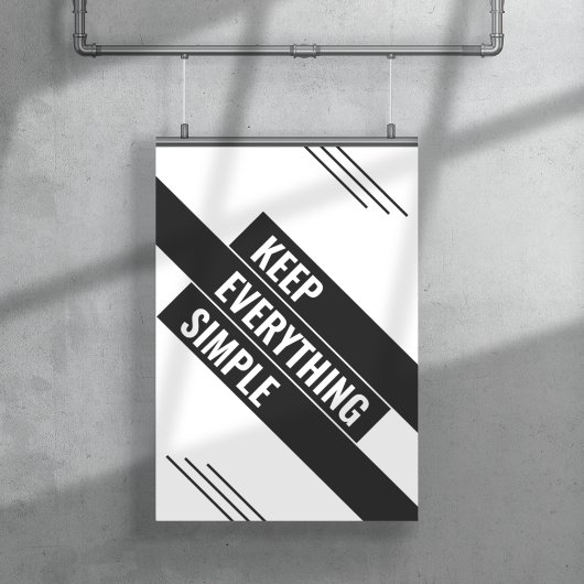 Poster Tout garder simple