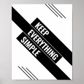 Poster Tout garder simple (Devant)