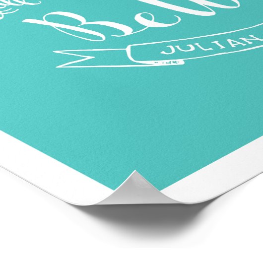 Poster "Tout ira bien" - Turquoise (Coin)