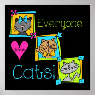 Poster Tout le monde aime les chats