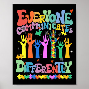 Poster Tout le monde communique différemment Autisme Ense