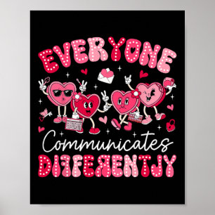 Poster Tout le monde communique différemment Autisme Sain