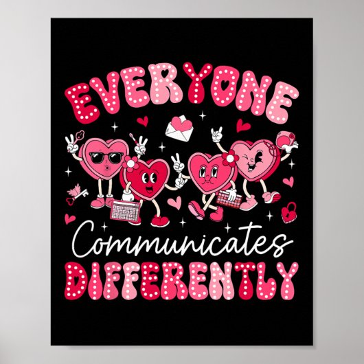 Poster Tout le monde communique différemment Autisme Sain (Devant)