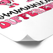 Poster Tout le monde communique différemment Heart Autism (Coin)