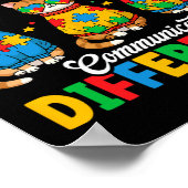 Poster Tout Le Monde Communique Différemment L'Autisme Mo (Coin)