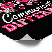 Poster Tout le monde communique différemment l'autisme Va (Coin)