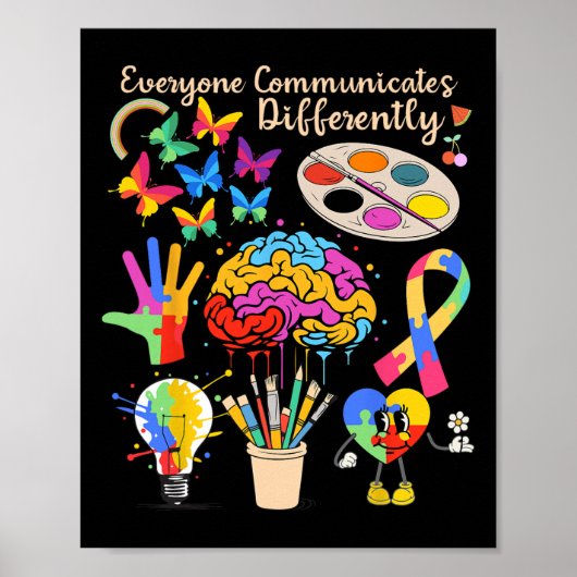 Poster Tout Le Monde Communique Différemment Mois De L'Au (Devant)
