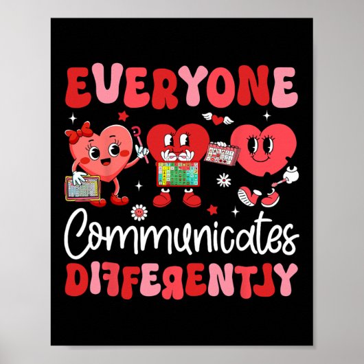 Poster Tout le monde communique différemment orthophonie  (Devant)