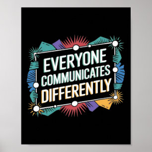 Poster Tout le monde communique différemment Sensibilisat